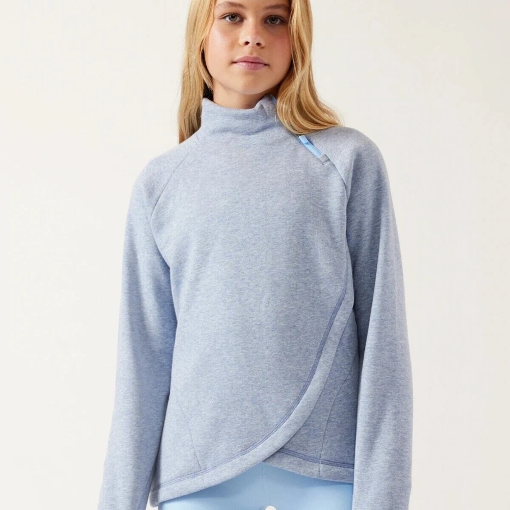 Athleta Girl Soft Blue Fleece Pullover